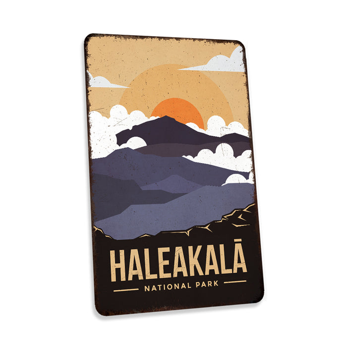 Haleakala National Park Sign Haleakalā Rustic Looking Wall Decor Cabin Decorative Hawaii