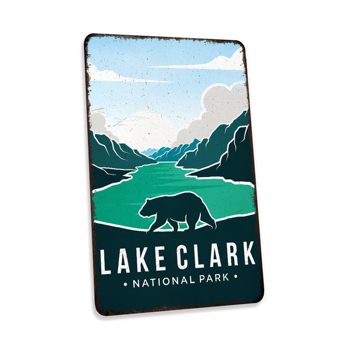 Lake Clark National Park Sign Rustic Looking Wall Decor Cabin Decorative Signs Alaska 108120086025