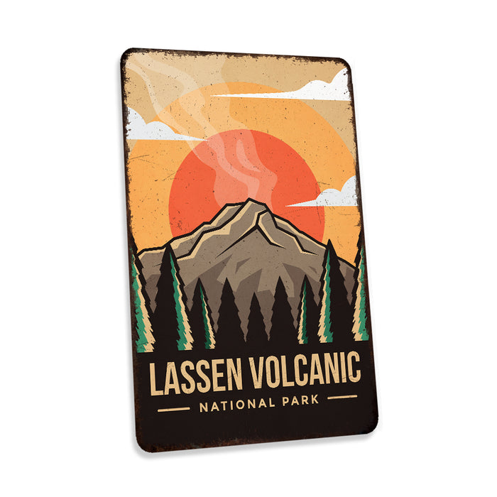 Lassen Volcanic National Park Sign Rustic Looking Wall Decor Cabin Decorative Signs California