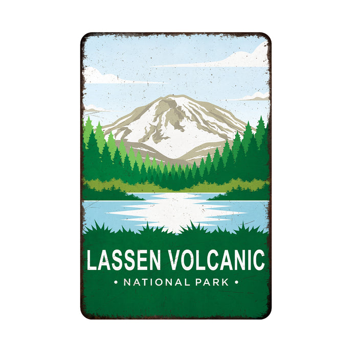 Lassen Volcanic National Park Sign Rustic Looking Wall Decor Cabin Decorative Signs California 108120086028