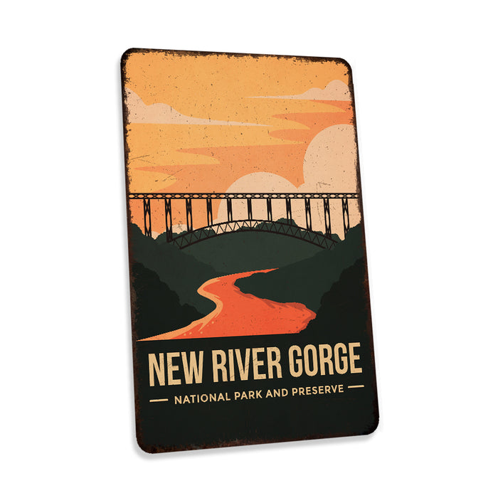 New River Gorge National Park Sign Rustic Looking Wall Decor Cabin Decorative Signs West Virginia 108120086034