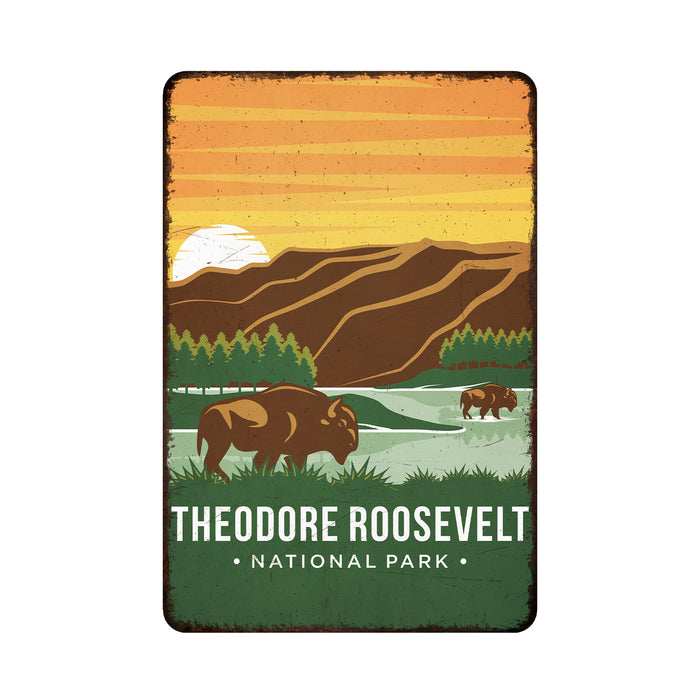 Theodore Roosevelt National Park Sign Rustic Looking Wall Decor Cabin Decorative Signs North Dakota 108120086039