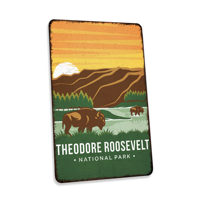 Theodore Roosevelt National Park Sign Rustic Looking Wall Decor Cabin Decorative Signs North Dakota 108120086039