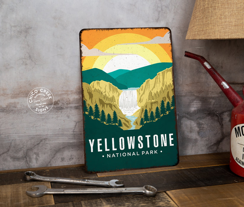 Yellowstone National Park Sign Rustic Looking Wall Decor Cabin Decorative Signs Wyoming 108120086042