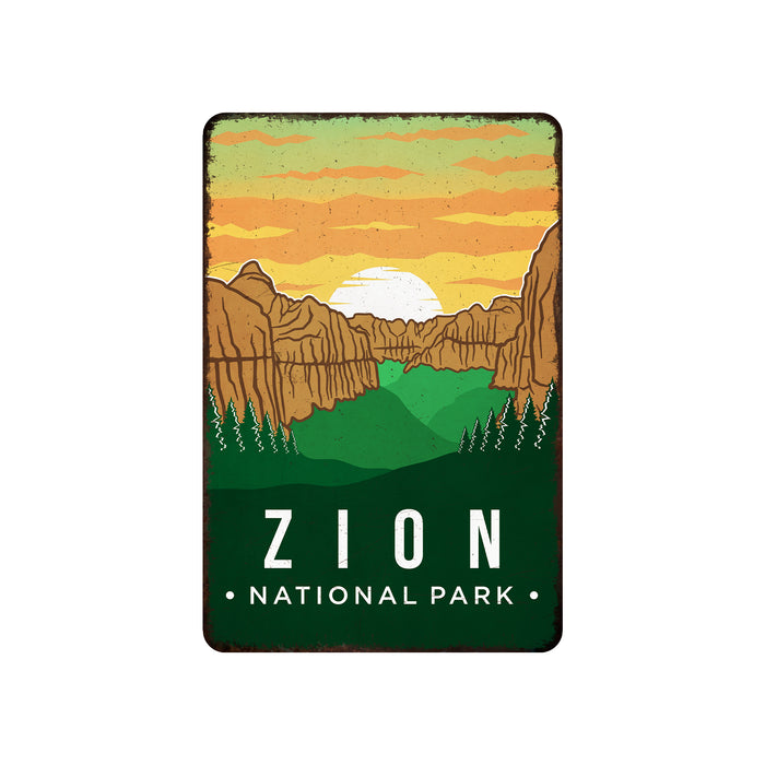 Zion National Park Sign Rustic Looking Wall Decor Cabin Decorative Signs Utah 108120086043