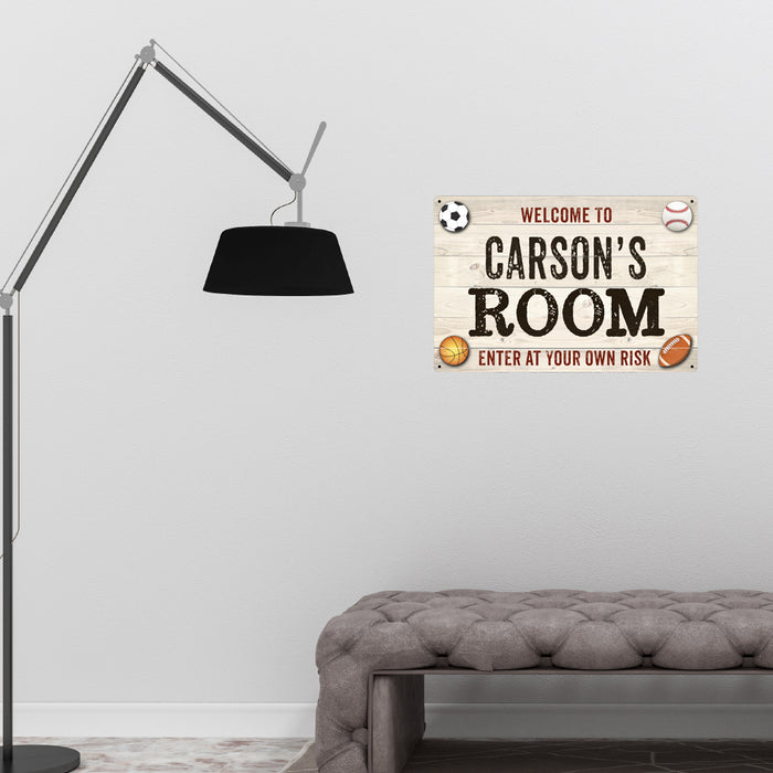 Personalized Kids Room Bedroom Sign Boy's Metal Sign 108120090001