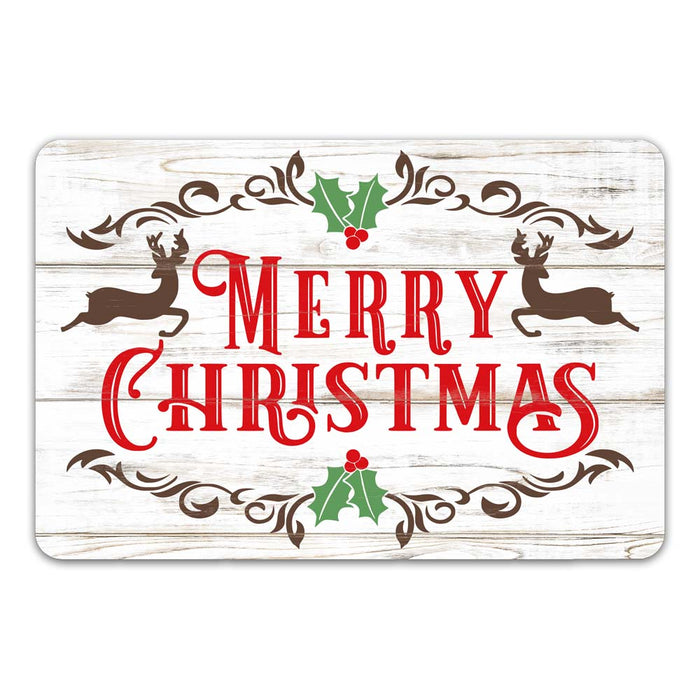 Merry Christmas Holiday Theme Christmas Winter Metal Sign 108120097002