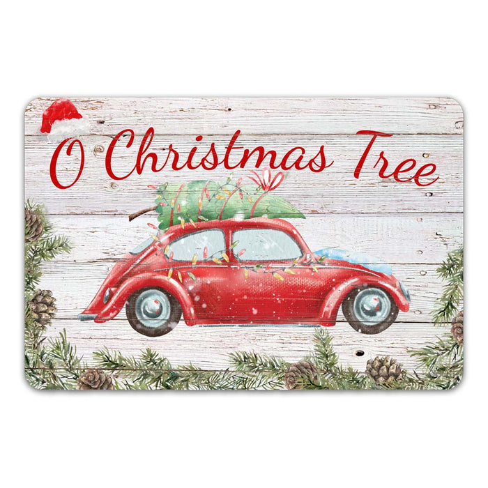 O' Christmas Tree Vintage Holiday Theme Christmas Winter Metal Sign 108120097006