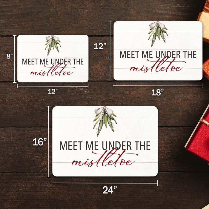 Meet Me Under The Mistletoe Vintage Holiday Theme Christmas Winter Metal Sign 108120097013
