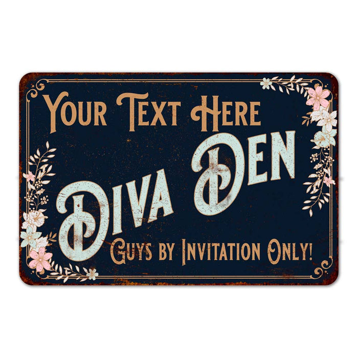 Diva Den Personalized Victorian Metal Sign 108120109001