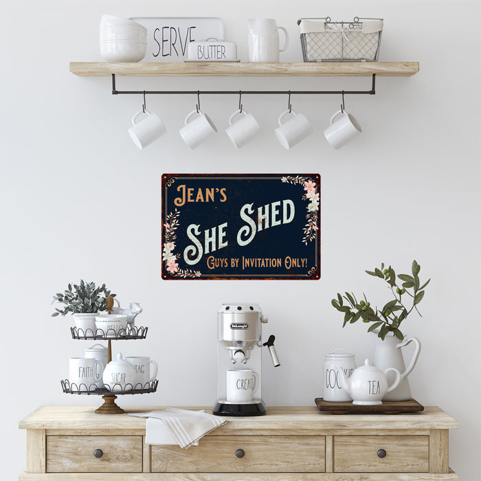 Personalized She Shed Metal Sign 108120110001