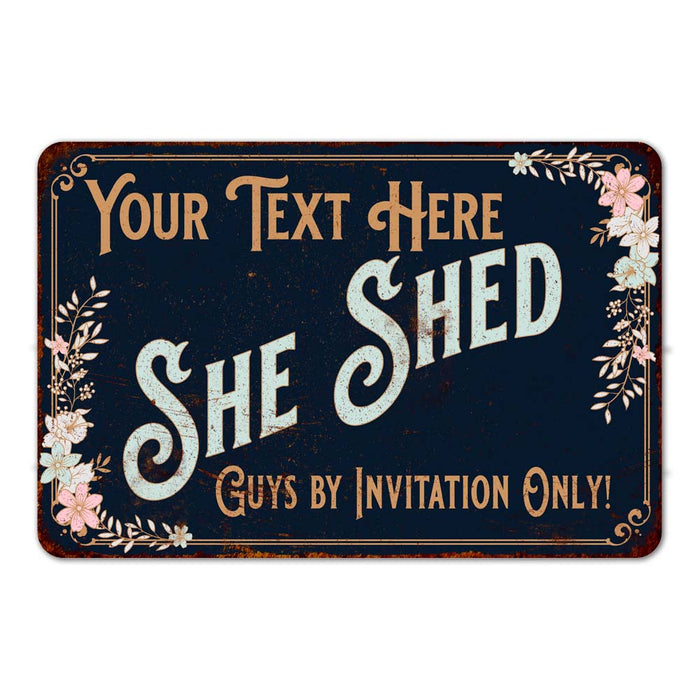 Personalized She Shed Metal Sign 108120110001