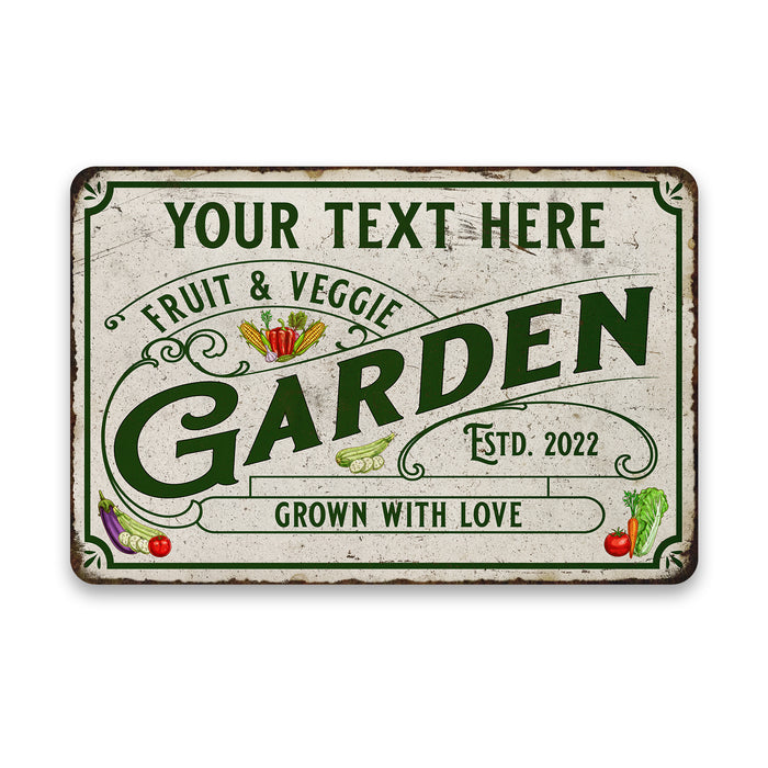 Personalized Garden Sign - Fruit and Veggie
