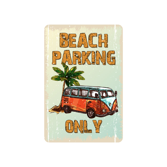 Beach Parking Only Sign Beach House Decor Ocean Metal Sign