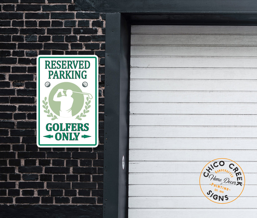 Golfers Only Parking Sign Course Decor Wall Metal Parking Sign 108122001004