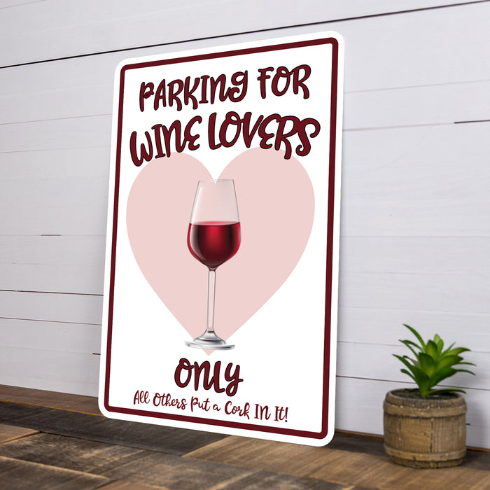 Wine Lover Parking Sign Home Bar Decor Metal Parking Sign 108122001011