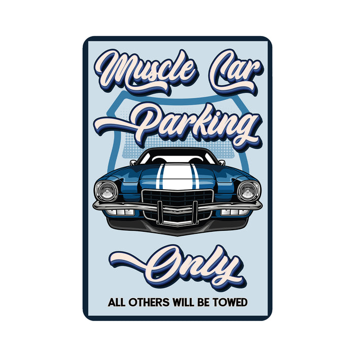 Muscle Car Parking Only Sign Garage Decor Metal Parking Sign 108122001015