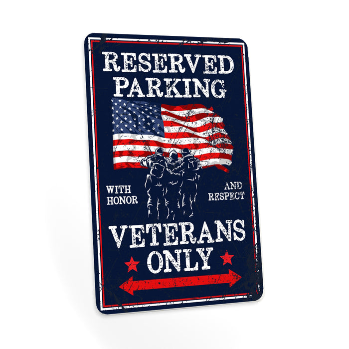 Veterans Only Parking Sign Military Army Marine Metal Parking Decor 108122001020