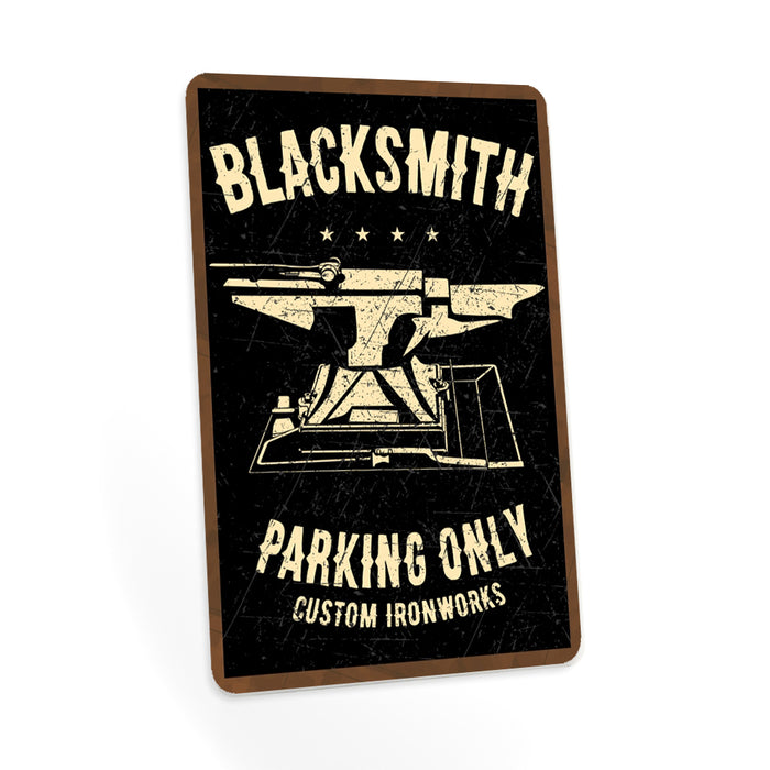 Blacksmith Parking Only Sign Anvil Forge Farrier Metal Parking Decor 108122001026