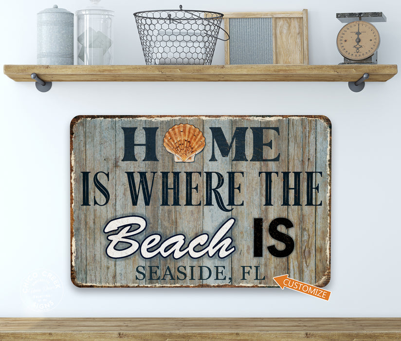 Personalized Home Is Where The Beach Is Sign 108122002012