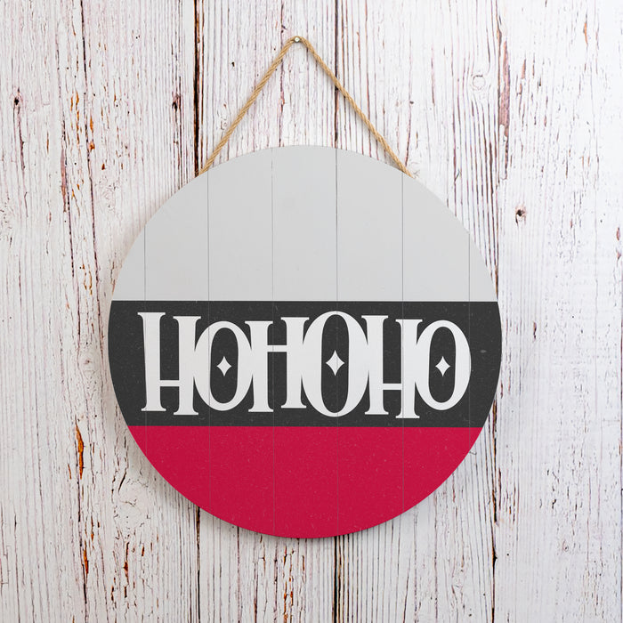 HO HO HO Christmas Sign Door Hanger
