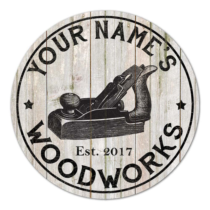 Your Name Personalized Woodworks Farmhouse Rustic Style White Wood Sign Wall Décor Gift B3-00140017001