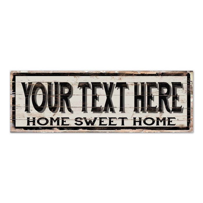 Personalized Home Sweet Home Rustic Looking Home Decor Wood Sign Gift B3-06180003001
