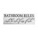 Bathroom Rules, Wash Brush FlossÃ¢â‚¬Â¦ Farmhouse Restroom Home Decor Wood Sign Gift 