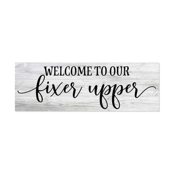 Welcome to our Fixer Upper Farmhouse Rustic Looking Home Decor Wood Sign Gift 
