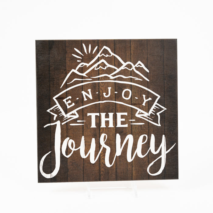 Enjoy the Journey Inpiration Camping Rustic Looking Wood Sign Wall Decor Gift Wood Sign