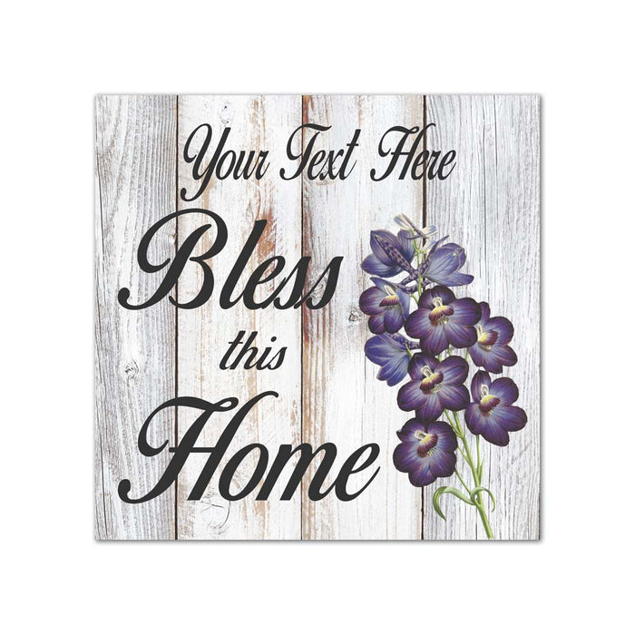 Bless Our Home Farmhouse Style White Wood Sign Wall Décor Gift B3-12120019001