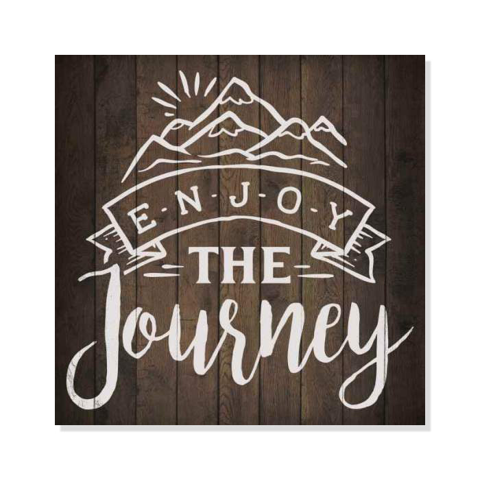 Enjoy the Journey Inpiration Camping Rustic Looking Wood Sign Wall DÃƒÂ©cor Gift 8 x 8 Wood Sign B3-08080061015