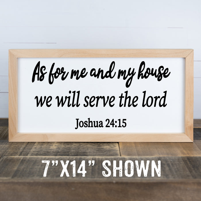 My House Serve The Lord Sign Joshua 24:15 Framed Wood F1-07140001012