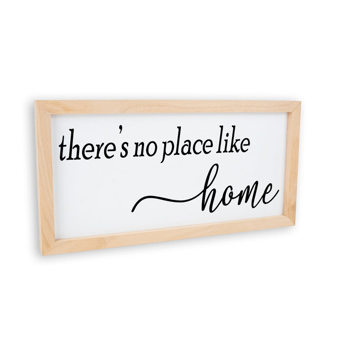 There's No Place Like Home Sign Framed Wood F1-07140001017