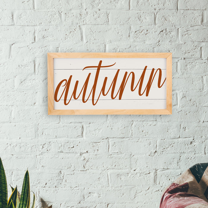 Autumn Framed Wood Sign
