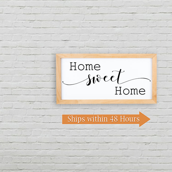 Home Sweet Home Framed Wood Sign