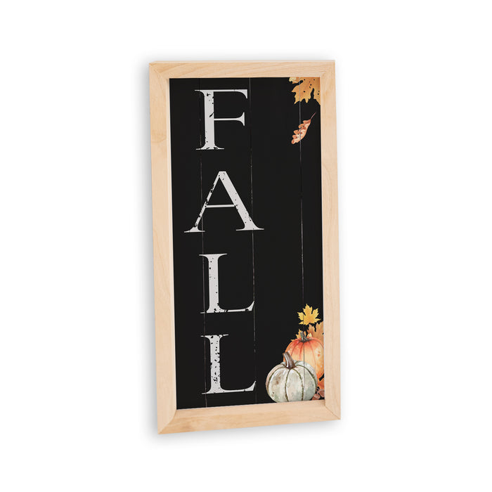 Fall Shabby Chic Sign Dark Wood Framed Home Decor September October 7x14 F1-07140003024
