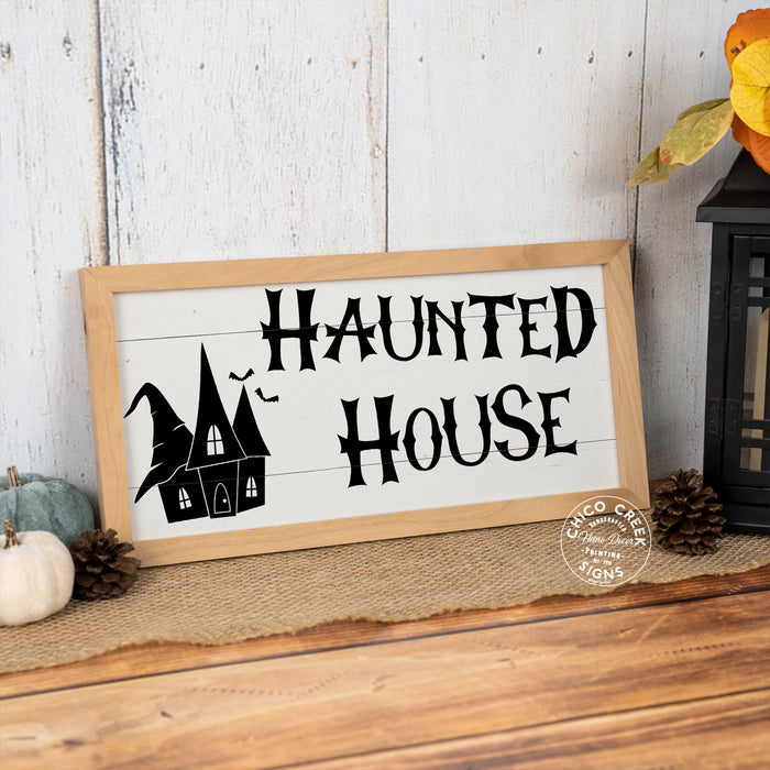Haunted House Wood Sign Halloween Decor Halloween Decoration Rustic Home Decor Fall Decor Gifts Spooky Autumn