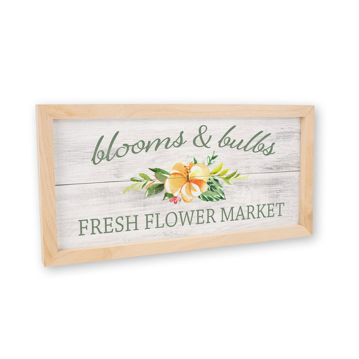 Blooms & Bulbs Wood Framed Sign F1-07140006004