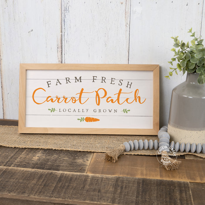 Carrot Patch Wood Framed Sign F1-07140006007