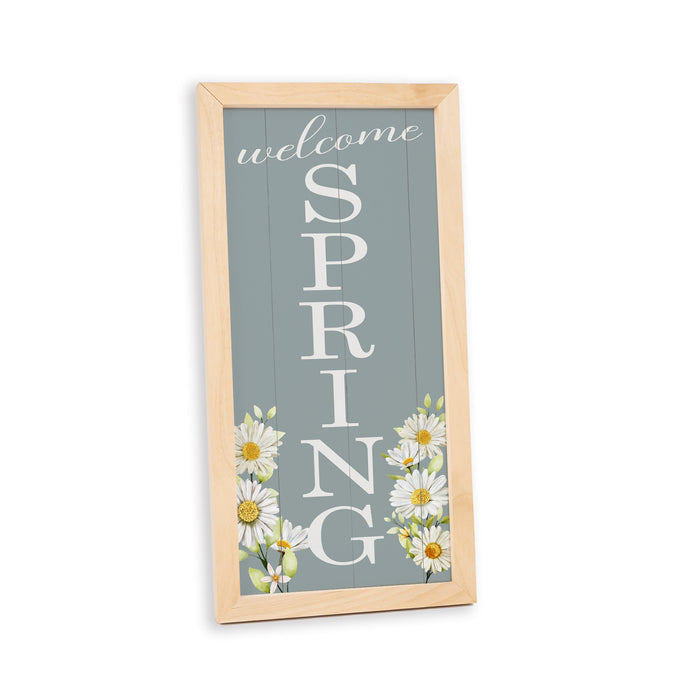 Welcome Spring Wood Framed Sign F1-07140006020