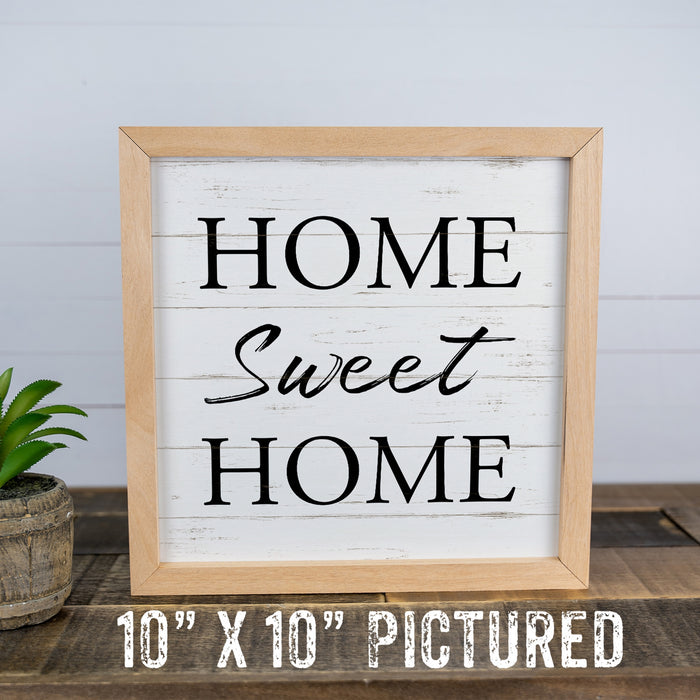Home Sweet Home Framed Wood Sign F1-10100001002