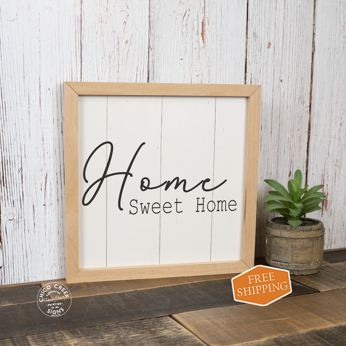 Home Sweet Home Wood Sign Framed