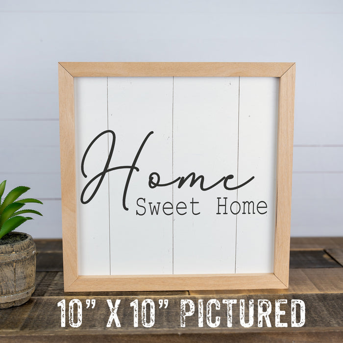 Home Sweet Home Wood Sign Framed