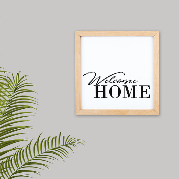 Welcome Home Wood Entry Sign Framed F1-10100001009