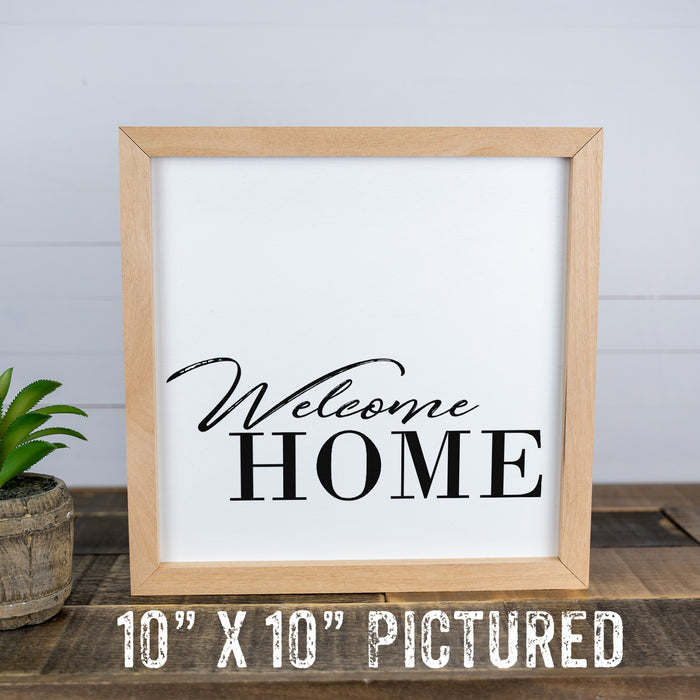 Welcome Home Wood Entry Sign Framed F1-10100001009