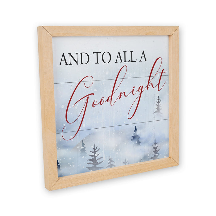 And To All A Goodnight Wood Sign