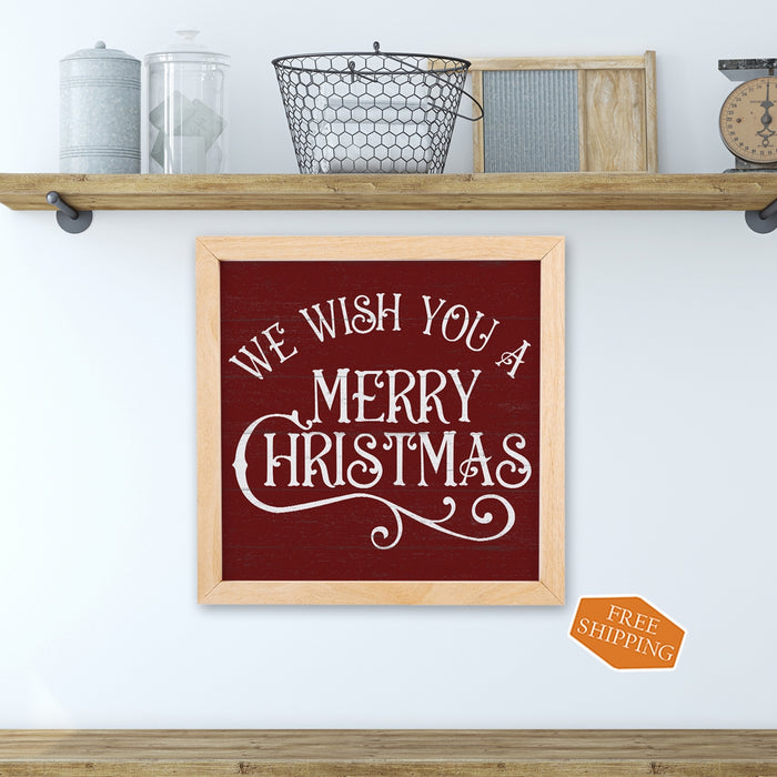 Wish You a Merry Christmas Wood Sign F1-10100004012