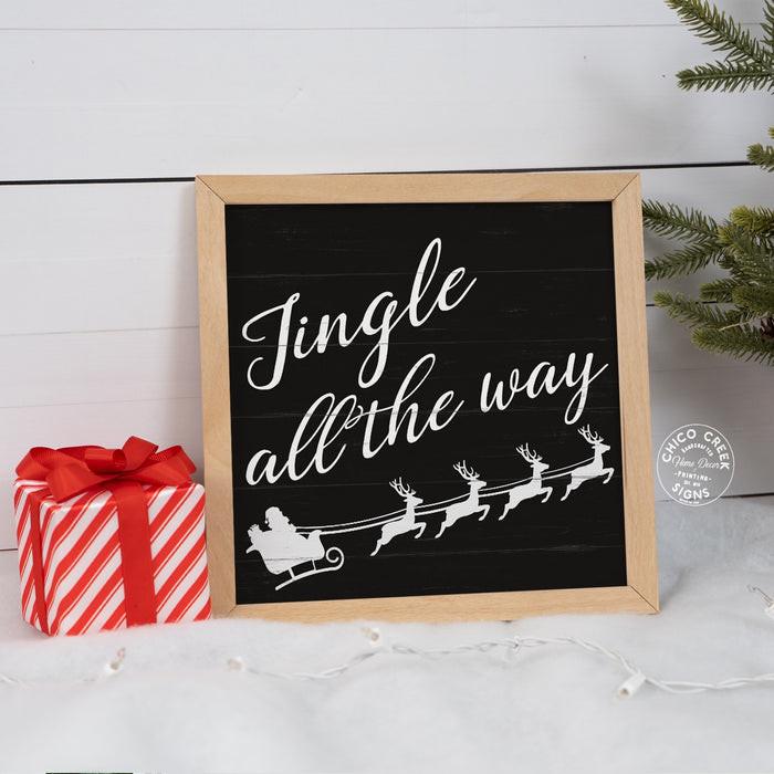 Jingle All The Way Wood Sign F1-10100004018
