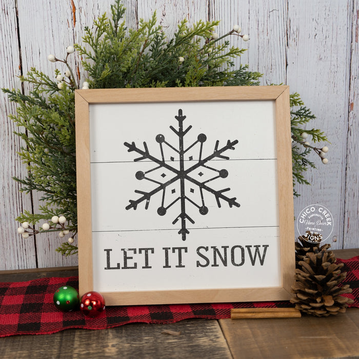 Let It Snow Wood Sign F1-10100004024